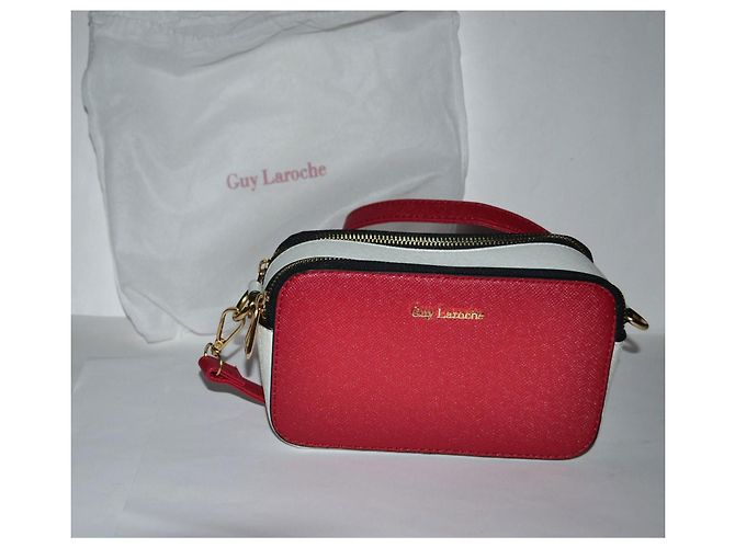 Borsa a mano Guy Laroche bianca e rossa in similpelle Bianco Rosso - vista 3