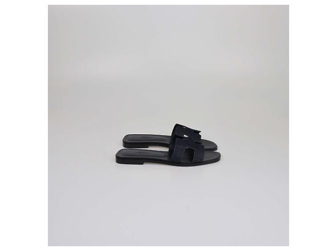 Oran Hermès HERMES Flats T.EU Tessuto Blu - vista 3