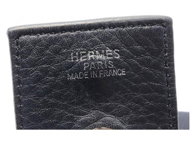 Borsa a spalla Tsako in fjord nero Hermès - vista 4