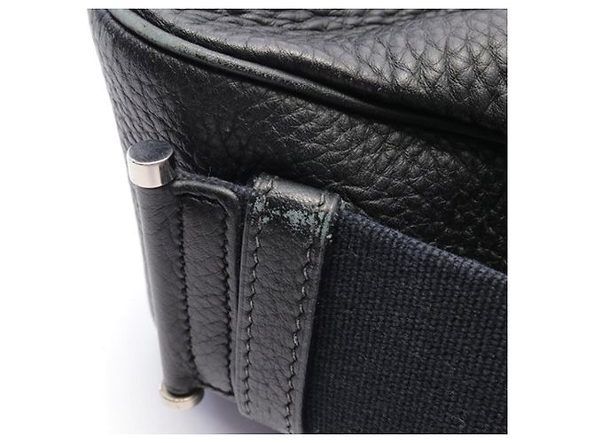 Borsa a spalla Tsako in fjord nero Hermès - vista 8