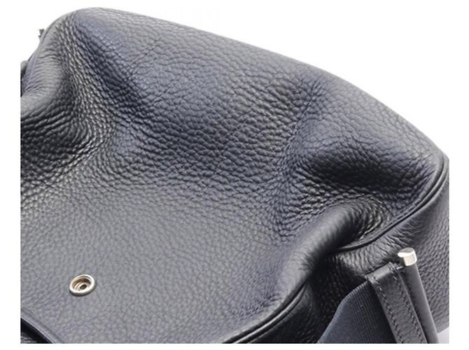 Borsa a spalla Tsako in fjord nero Hermès - vista 9