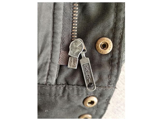 Belstaff Aquatex Lederbesatz Nylon Motorrad Biker Jacke, Größe L Schwarz - Ansicht 10