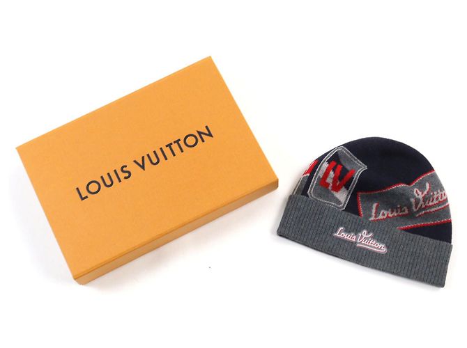 Beanie in lana con logo LV di Louis Vuitton M70728 Blu - vista 2