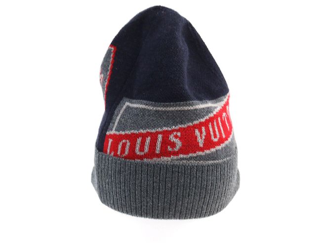 Beanie in lana con logo LV di Louis Vuitton M70728 Blu - vista 5
