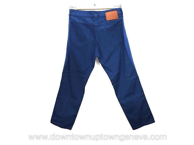 Pantaloni Capri Louis Vuitton in denim blu brillante - vista 2