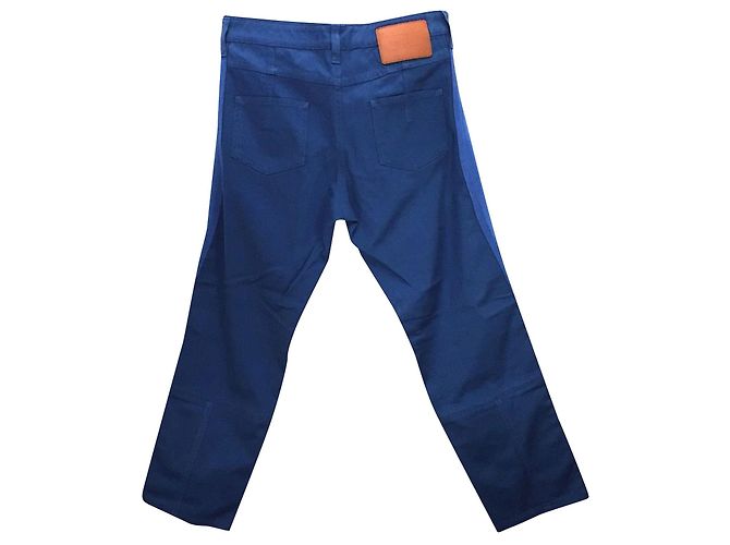 Pantaloni Capri Louis Vuitton in denim blu brillante - vista 5