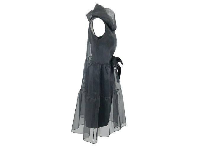 Moschino Shift-Kleid mit schwarzem Tüllüberzug - Ansicht 3