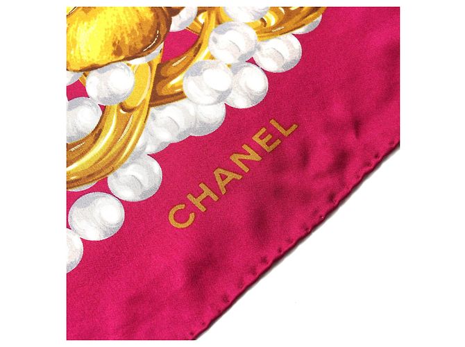 Sciarpa in seta Camelia di Chanel Rosa - vista 4