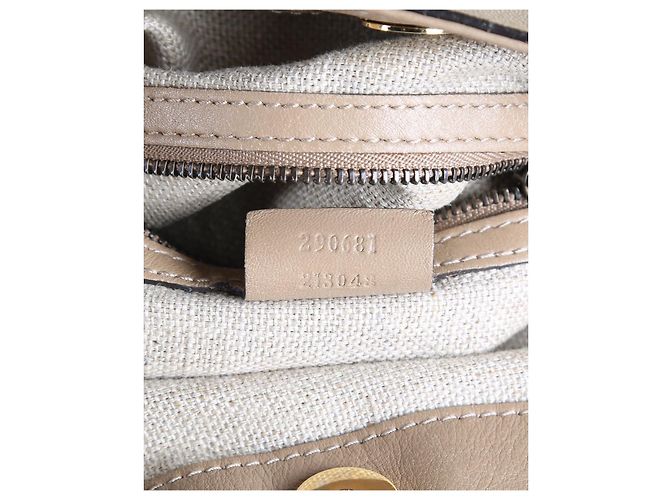Borsa a spalla grande in pelle di agnello beige Gucci 1970 - vista 7