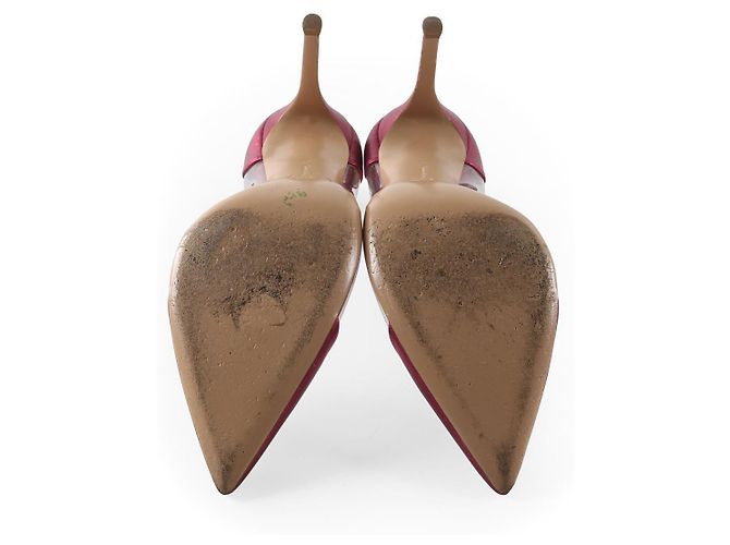 Pumps in pelle e PVC rosa metallico Gianvito Rossi - vista 7