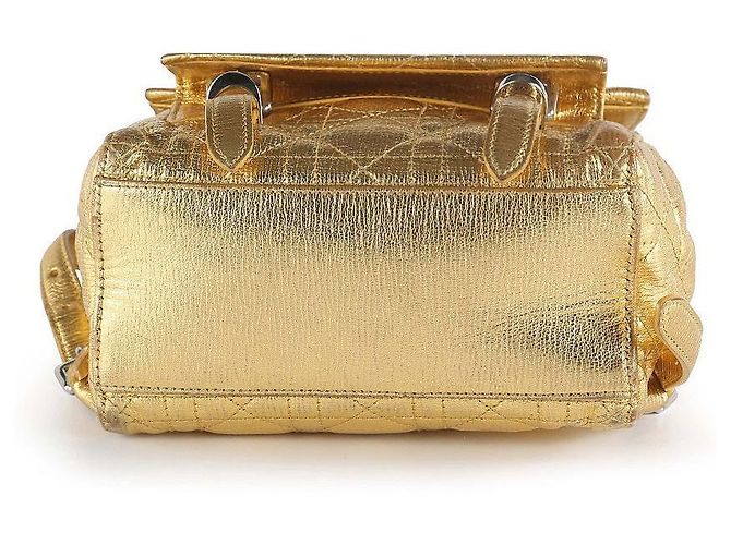 Dior Stardust Gold Leder Cannage Rucksack Golden Metallisch - Ansicht 6