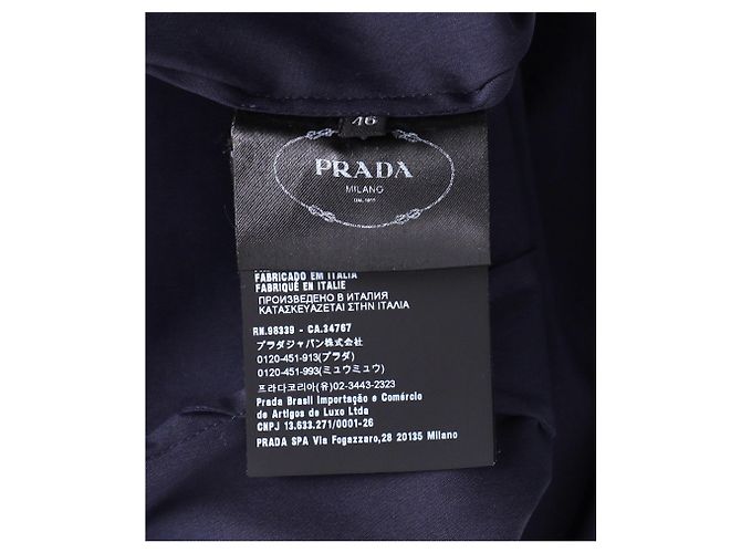 Blazer de un solo botón en algodón azul marino de Prada - vista 10