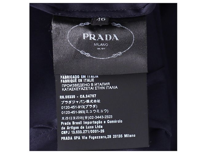 Blazer de un solo botón en algodón azul marino de Prada - vista 5