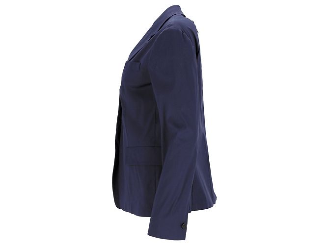 Blazer de un solo botón en algodón azul marino de Prada - vista 7