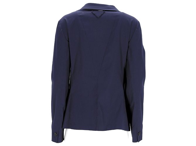 Blazer de un solo botón en algodón azul marino de Prada - vista 8
