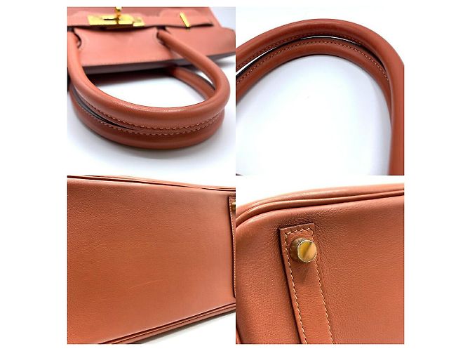 Hermès Hermes Birkin 30 Orange Leather Handbag - view 4