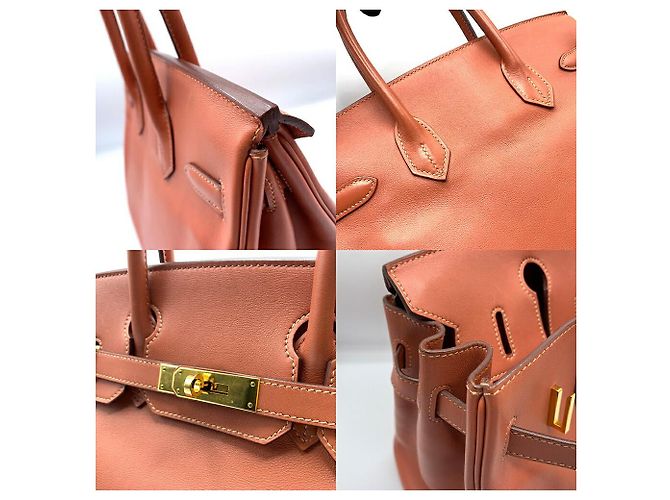 Hermès Hermes Birkin 30 Orange Leather Handbag - view 5