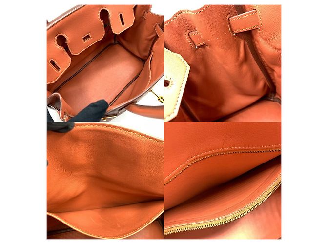 Hermès Hermes Birkin 30 Orange Leather Handbag - view 7