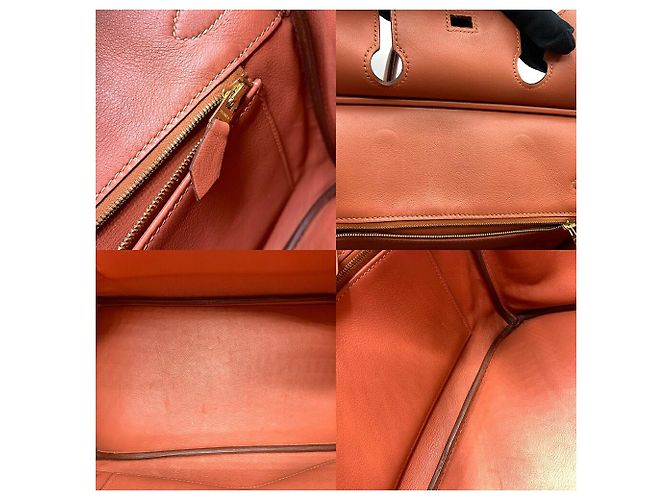 Hermès Hermes Birkin 30 Orange Leather Handbag - view 8