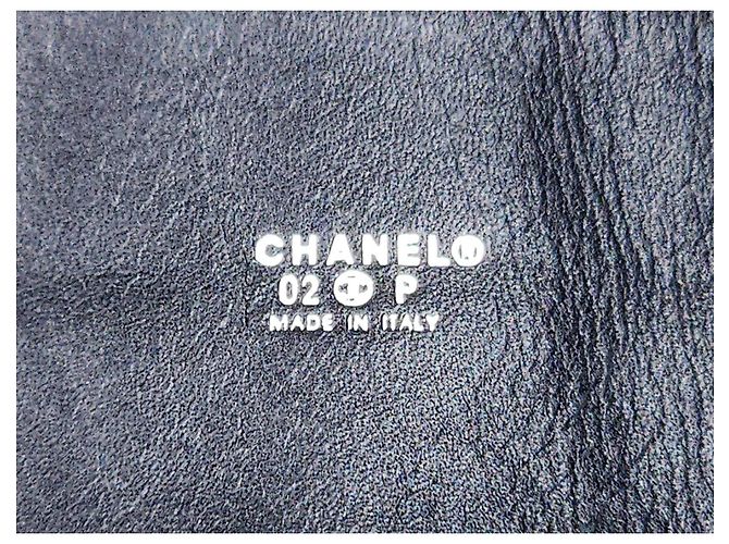 Chanel Vintage große Schokoladenriegel-Ledergürtel mit Drehverschluss und silberner Hardware Schwarz - Ansicht 2