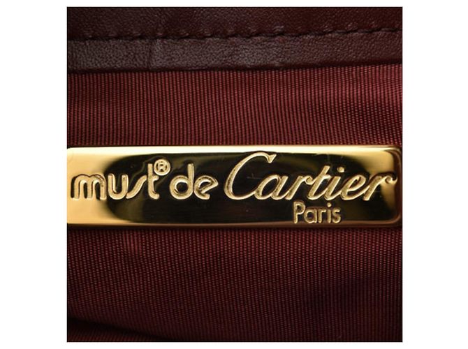 Borsa a spalla in pelle Bordeaux Cartier Bordò - vista 12