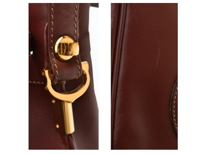 Borsa a spalla in pelle Bordeaux Cartier Bordò - vista 5