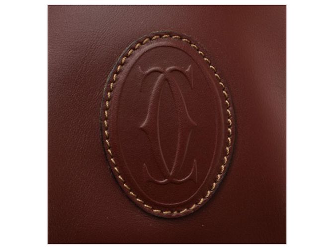 Borsa a spalla in pelle Bordeaux Cartier Bordò - vista 6