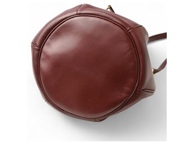 Borsa a spalla in pelle Bordeaux Cartier Bordò - vista 8