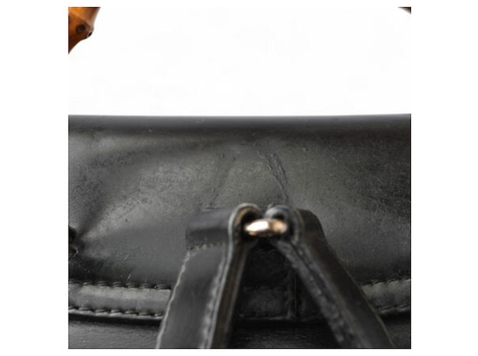 Zaino Gucci Bamboo in pelle nera Nero - vista 9