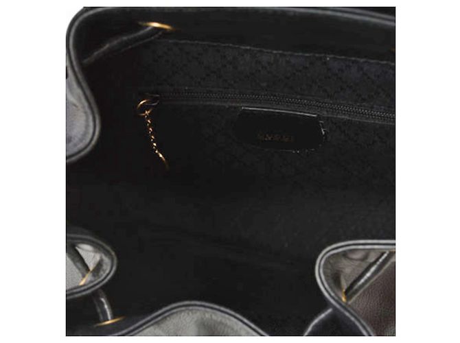 Gucci Bamboo Leder Rucksack Schwarz - Ansicht 5
