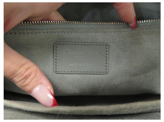 BORSA A MANO CHRISTIAN DIOR LADY LARGE ULTRAMAT GRIGIA CON TRACOLLA Grigio - vista 10