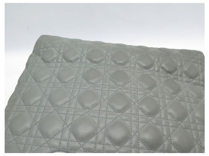 BORSA A MANO CHRISTIAN DIOR LADY LARGE ULTRAMAT GRIGIA CON TRACOLLA Grigio - vista 14