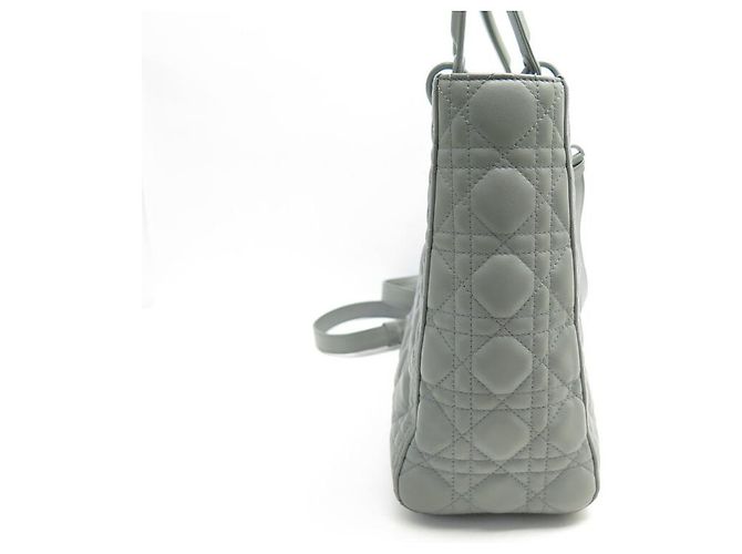 BORSA A MANO CHRISTIAN DIOR LADY LARGE ULTRAMAT GRIGIA CON TRACOLLA Grigio - vista 4