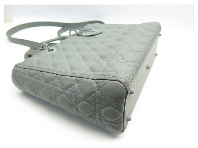 BORSA A MANO CHRISTIAN DIOR LADY LARGE ULTRAMAT GRIGIA CON TRACOLLA Grigio - vista 5