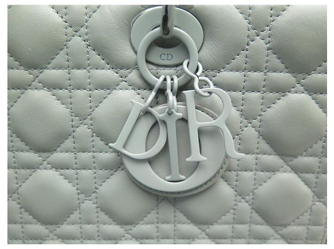 BORSA A MANO CHRISTIAN DIOR LADY LARGE ULTRAMAT GRIGIA CON TRACOLLA Grigio - vista 6