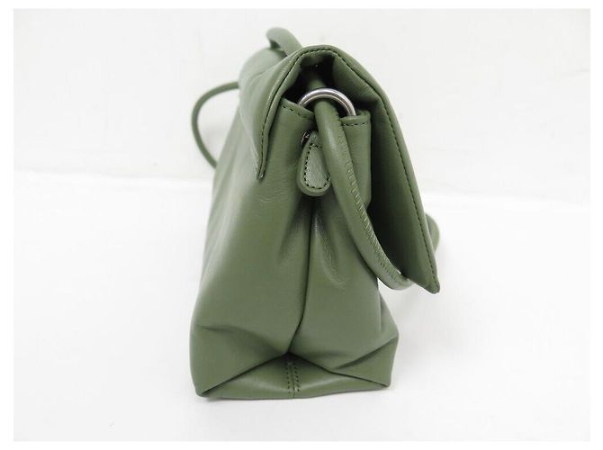 NUOVO BORSO A MANO AMI PARIS VOULEZ VOUS ULL163 BORSA A SPALLA IN PELLE VERDE - vista 4