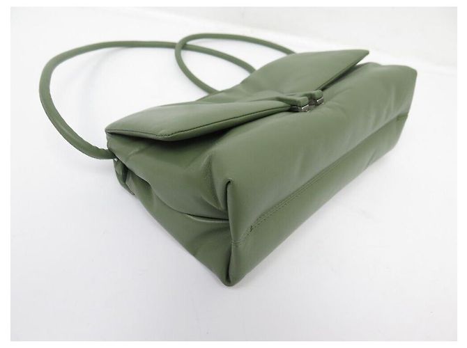 NUOVO BORSO A MANO AMI PARIS VOULEZ VOUS ULL163 BORSA A SPALLA IN PELLE VERDE - vista 5
