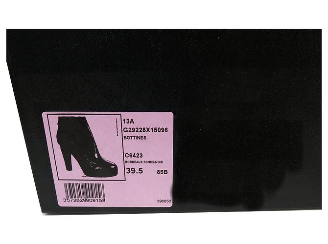 NUOVE STIVALI BICOLOR CHANEL G29228 39.5 BORDEAUX NERO - vista 12