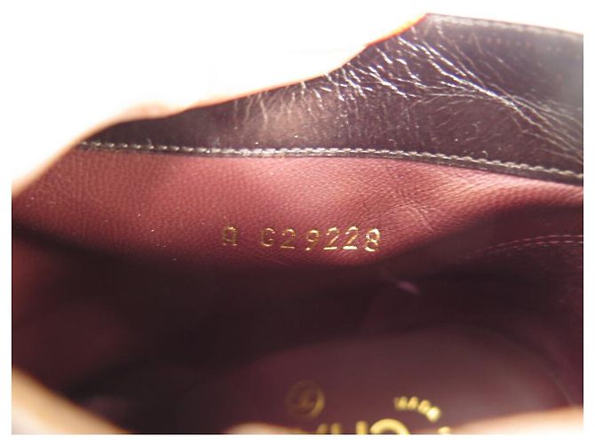NUOVE STIVALI BICOLOR CHANEL G29228 39.5 BORDEAUX NERO - vista 9