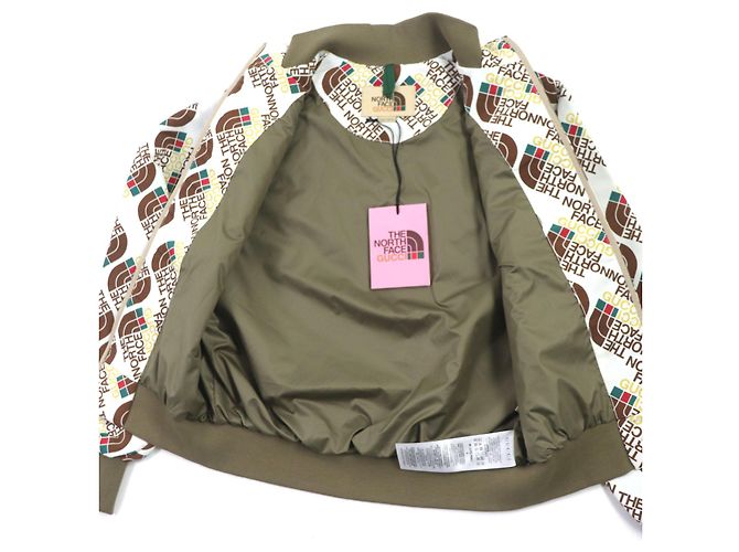 Giacca bomber Gucci The North Face marrone M - vista 4