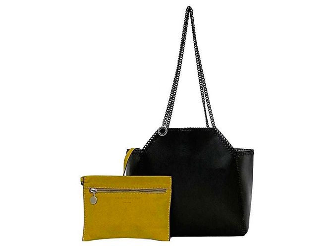 Stella Mc Cartney Bolsa tote de couro preto com corrente Stella McCartney - Ansicht 2