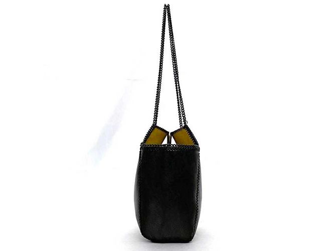 Stella Mc Cartney Bolsa tote de couro preto com corrente Stella McCartney - Ansicht 3
