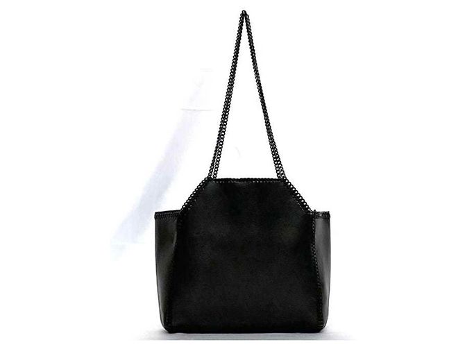 Stella Mc Cartney Bolsa tote de couro preto com corrente Stella McCartney - Ansicht 4