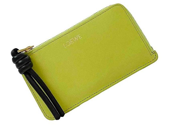 Loewe Coin Card Case Schwarz Hellgrün Leder - Ansicht 2