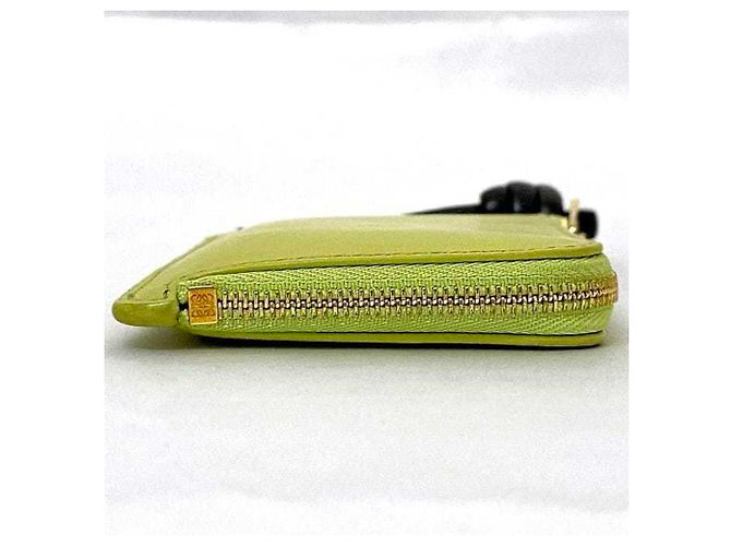Loewe Coin Card Case Schwarz Hellgrün Leder - Ansicht 3