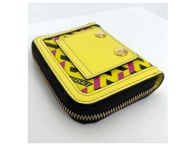 Monedero de cuero amarillo Versace - vista 5