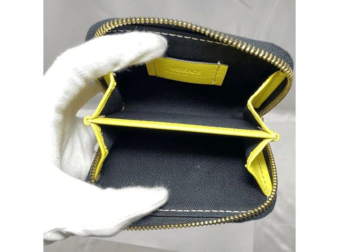 Monedero de cuero amarillo Versace - vista 7