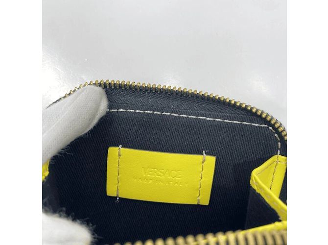 Monedero de cuero amarillo Versace - vista 8