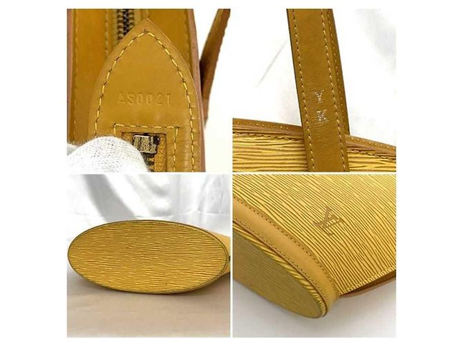 Saint Jacques Borsa tote in pelle Epi gialla Louis Vuitton Giallo - vista 8