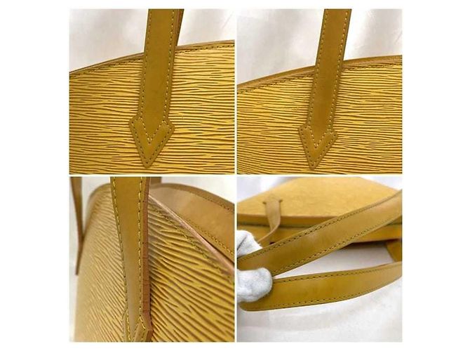 Saint Jacques Borsa tote in pelle Epi gialla Louis Vuitton Giallo - vista 9